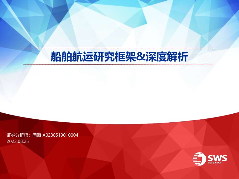 36-【申万宏源】船舶航运研究框架、深度解析