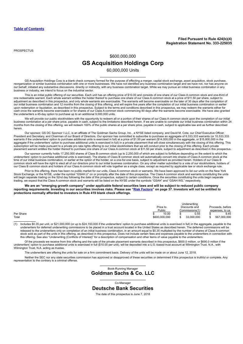 维谛技术Vertiv Holdings Co.（VRT）招股说明书【美股】
