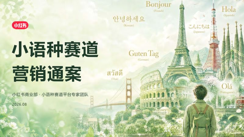 小红书:2026小红书小语种赛道营销通案