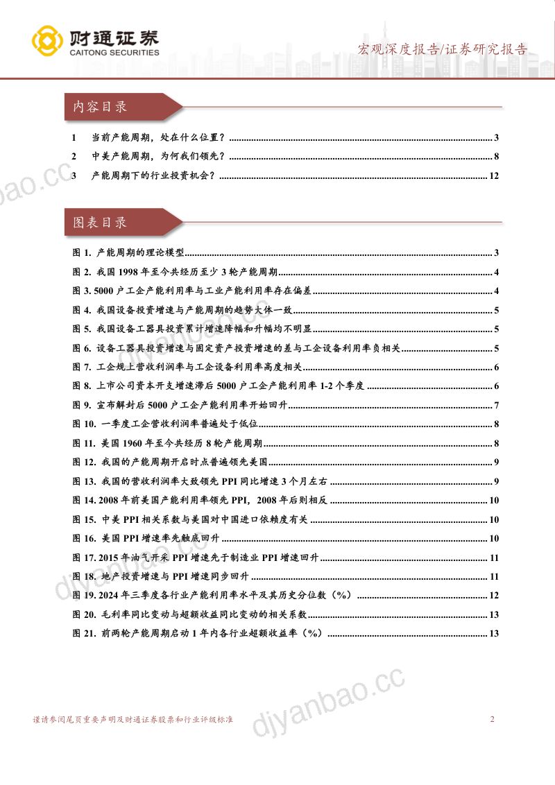 中观看实体系列之四:产能利用率还会再提升么?-250122(15页) 第2页