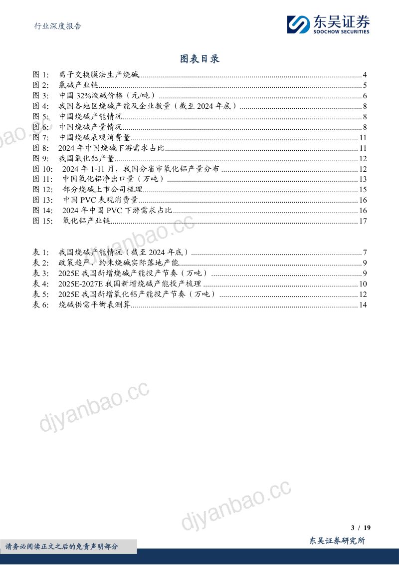 基础化工行业深度报告：烧碱关注2025H1烧碱供需错配机会-250116（19页） 第3页