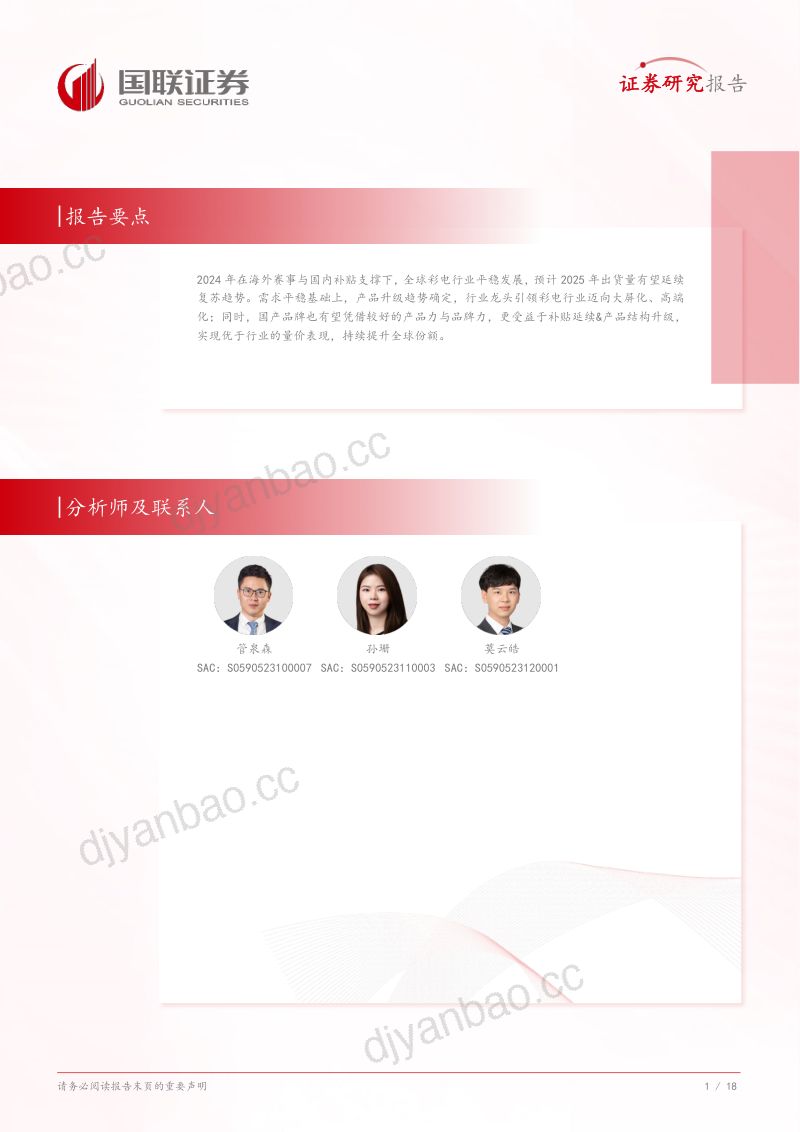 家用电器行业专题研究：彩电聚焦挖掘升级红利高端化助力出海-241223（19页） 第2页