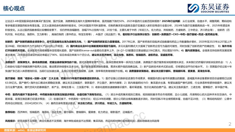 2025年医药生物行业策略:否极泰来黎明将至-241205(74页) 第2页