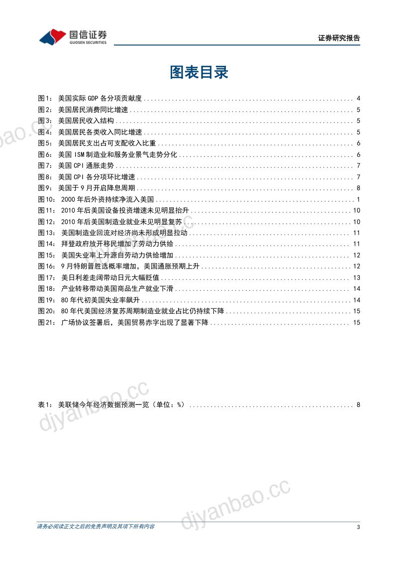 宏观经济专题研究：特朗普胜选增加美国经济“再通胀”风险-241121（18页） 第3页