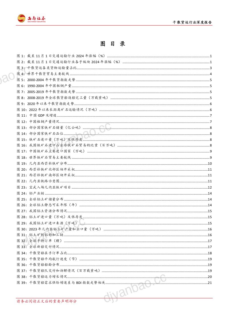 干散货运行业深度报告:远距离矿石运输需求释放有效运力增长放缓-241105(36页) 第3页