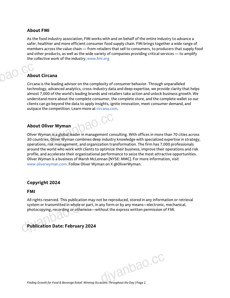 FMI&奥纬咨询&Circana:2024寻找食品和饮料零售增长报告-制胜三餐饮食场景(英文版)(19页) 第2页