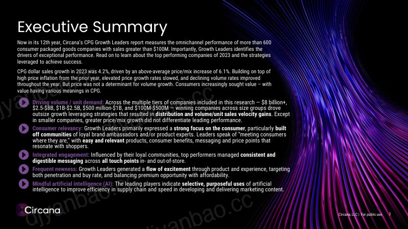 Circana：2023年美国快速消费品（CPG）行业增长领导者报告（英文版）（33页） 第2页