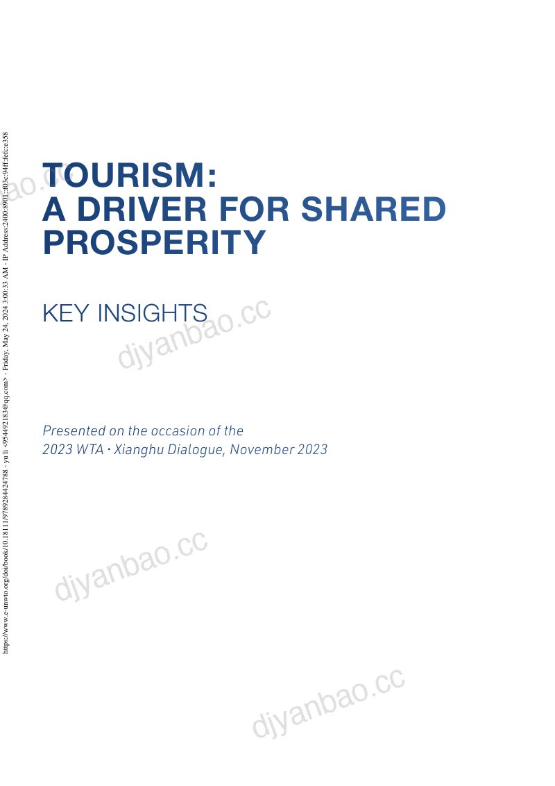 UNWTO：2023旅游业是共同富裕的驱动力-关键洞察报告（英文版）（23页） 第3页