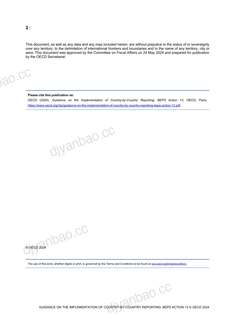 OECD：2024版国别报告实施指南：BEPS 第13项行动计划（英文版）（52页） 第3页