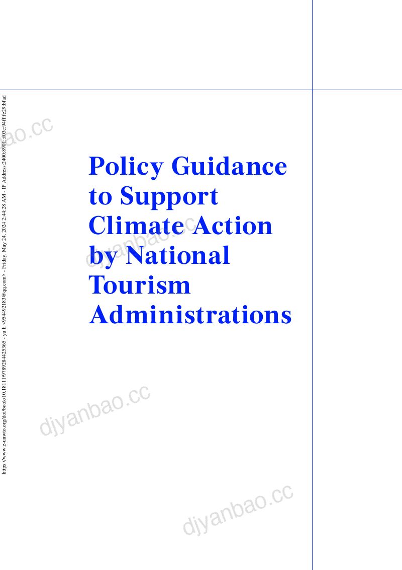 UN Tourism：2024年国家旅游局支持气候行动的政策指南报告（英文版）（70页） 第3页