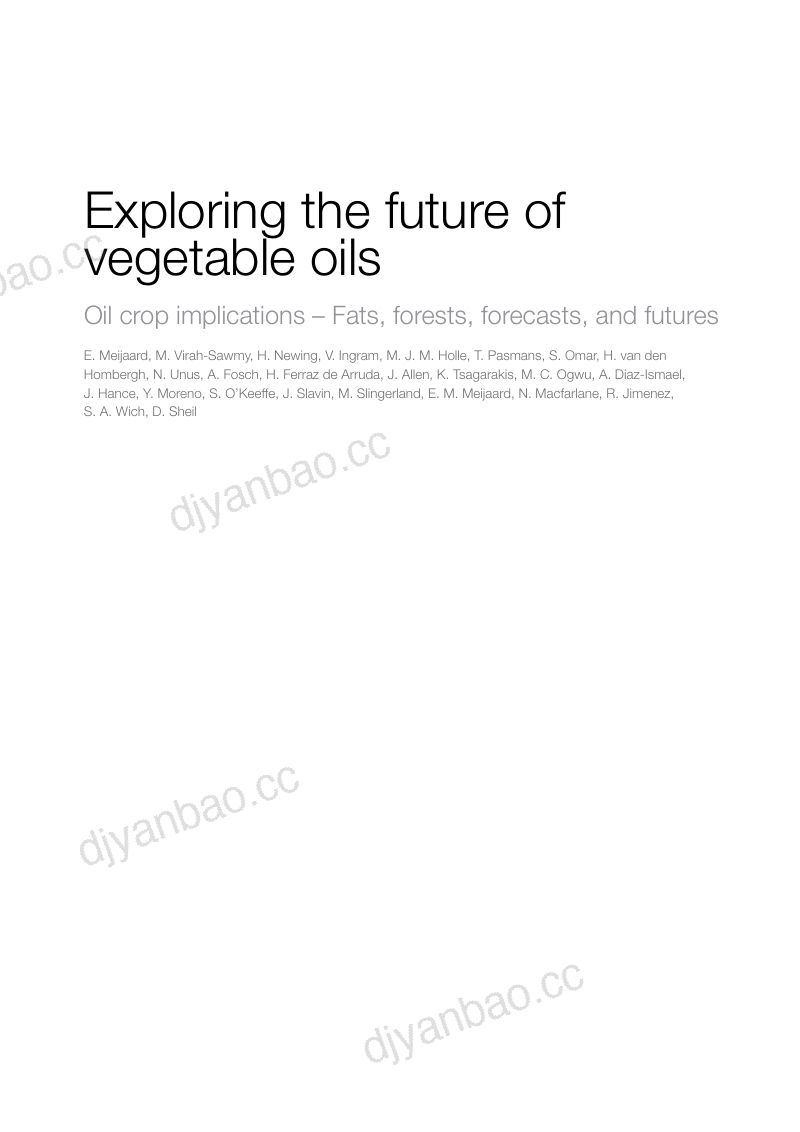 IUCN:2024探索植物油的未来:油料作物的方方面面-油脂、种植、预测与未来研究报告(英文版)(225页) 第3页