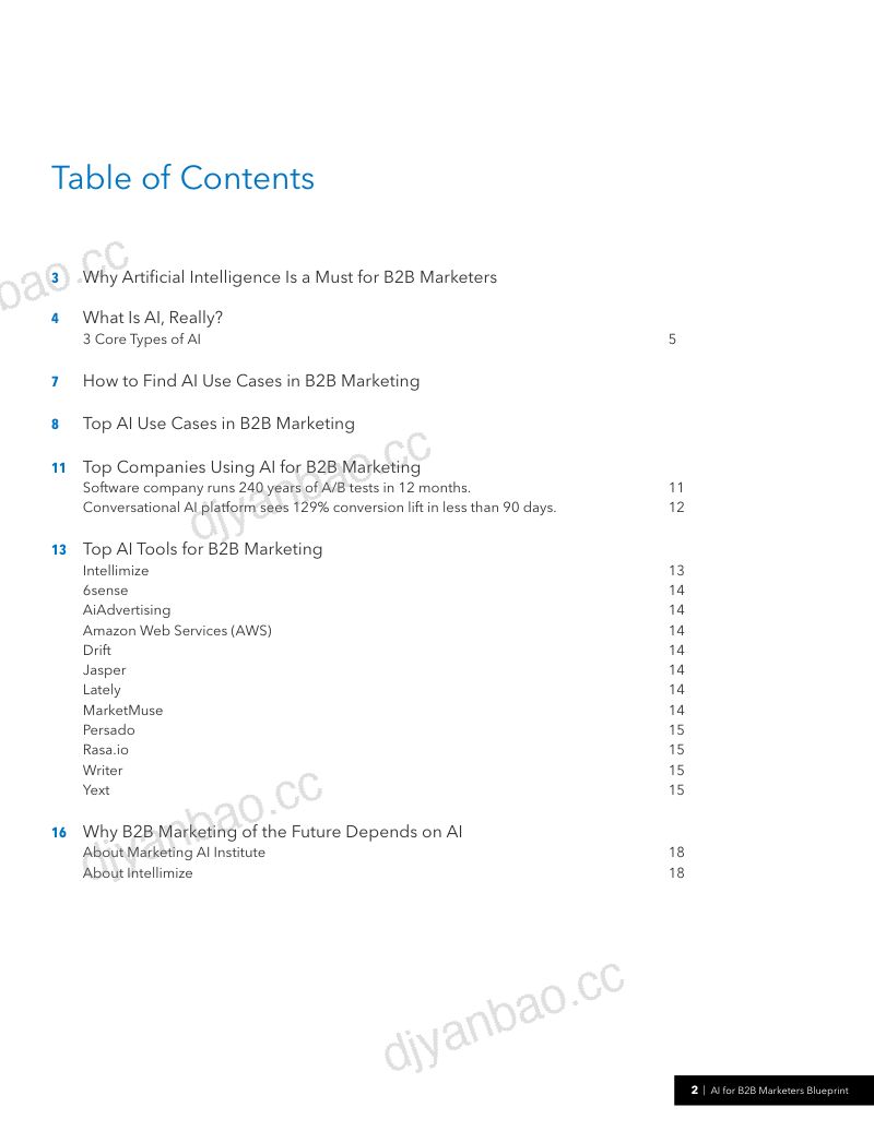 Marketing AI Institute:2023年B2B营销人工智能(AI)蓝图报告(英文版)(18页) 第2页
