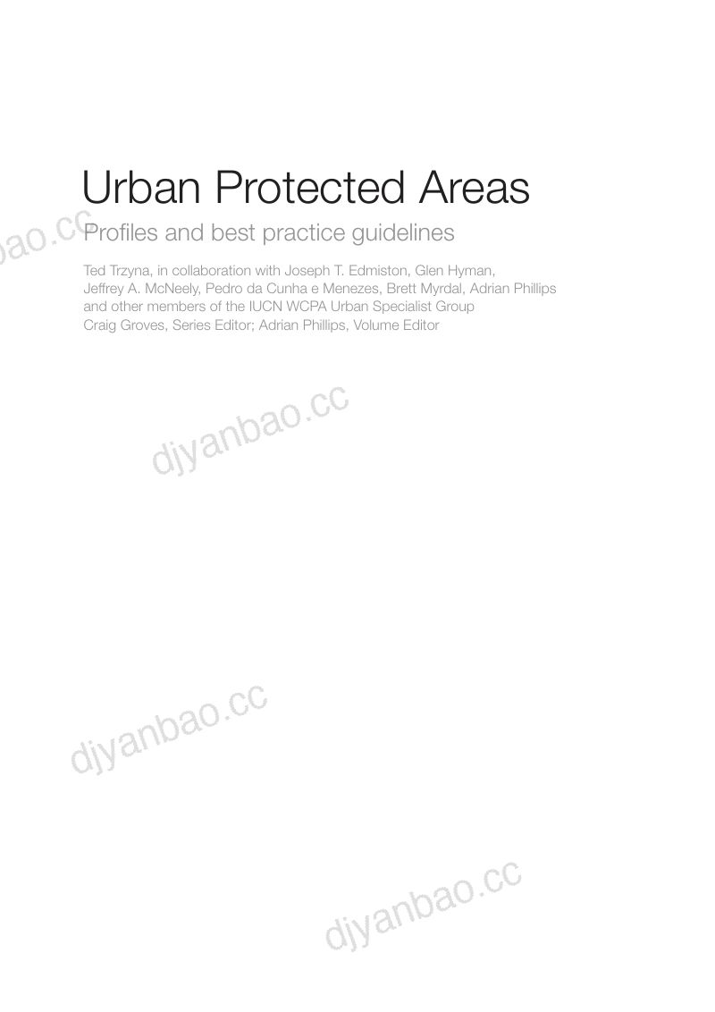 IUCN:城市保护地最佳实践指南(英文版)(128页) 第3页