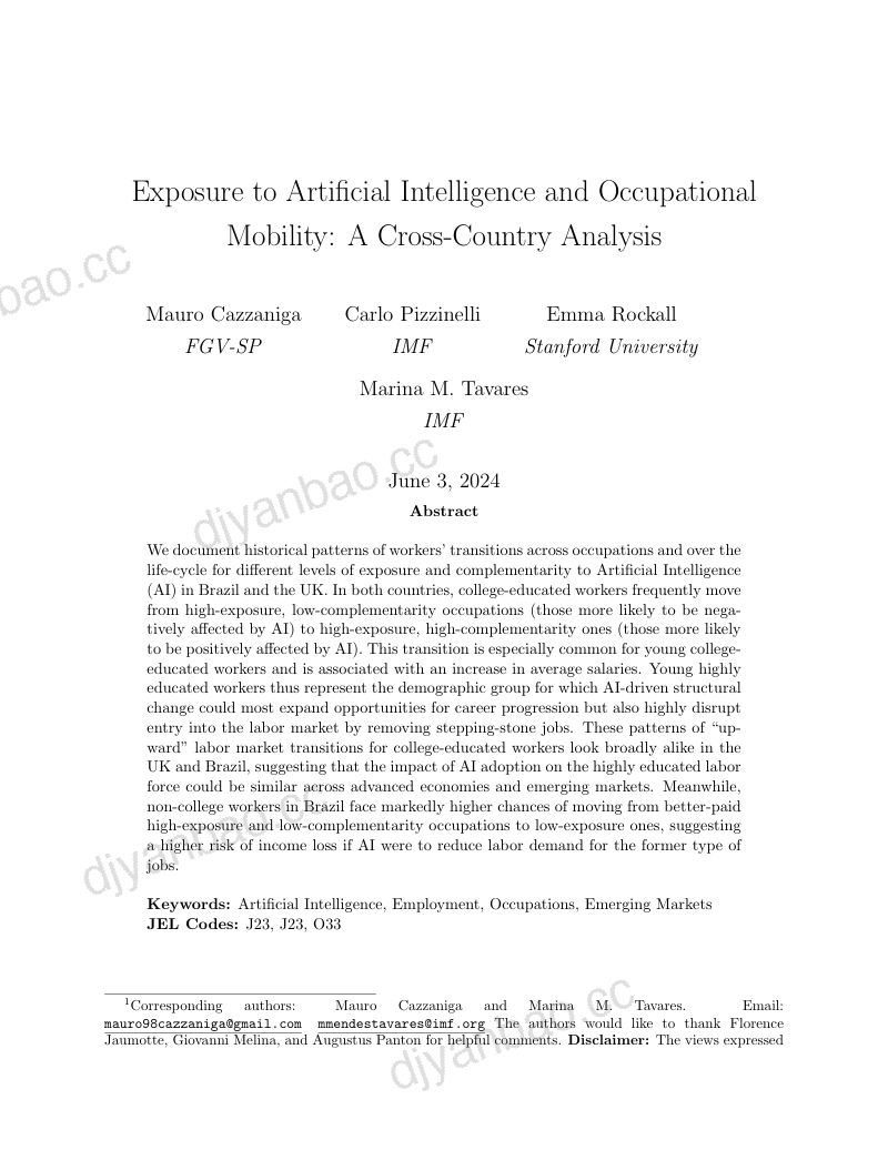 国际货币基金组织:2024人工智能与职业流动:跨国分析报告(英文版)(52页) 第3页