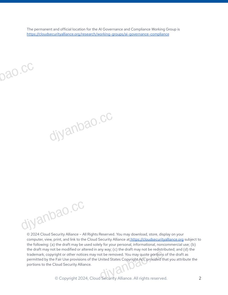 CSA：2024从原则到实践：动态监管环境中的负责任AI报告（英文版）（55页） 第2页