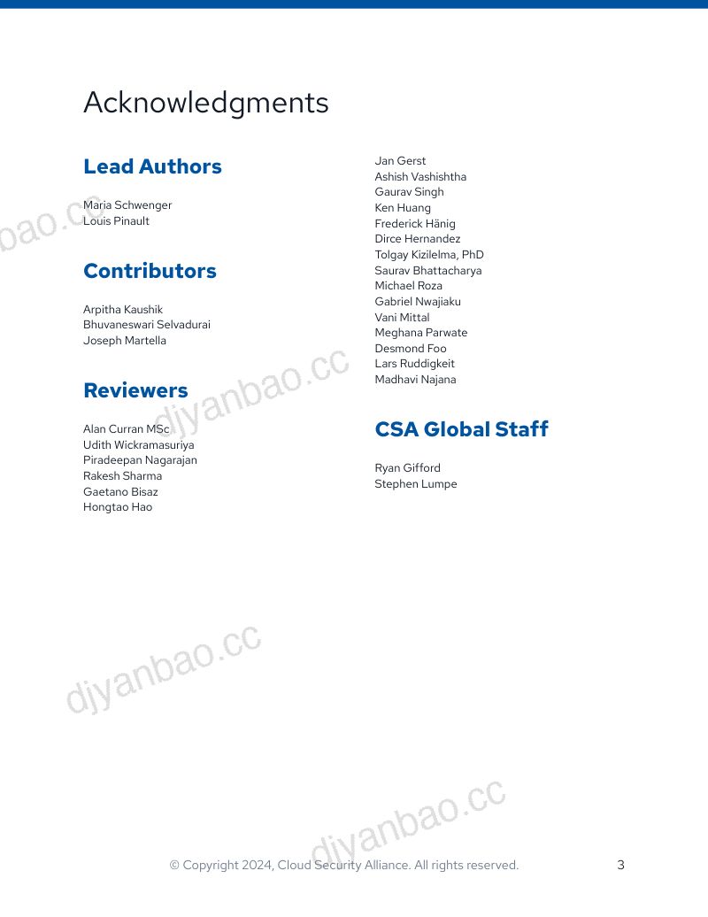 CSA：2024从原则到实践：动态监管环境中的负责任AI报告（英文版）（55页） 第3页