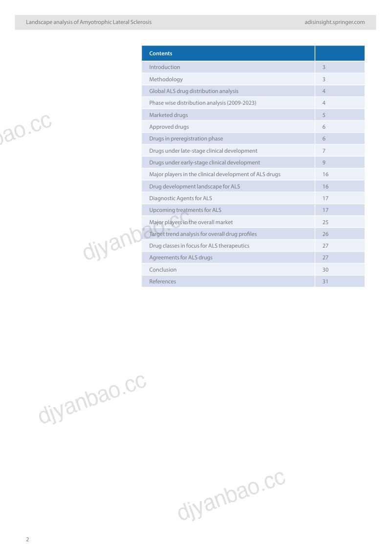 AdisInsight:2024深入洞察:渐冻症药物格局分析报告(英文版)(32页) 第2页