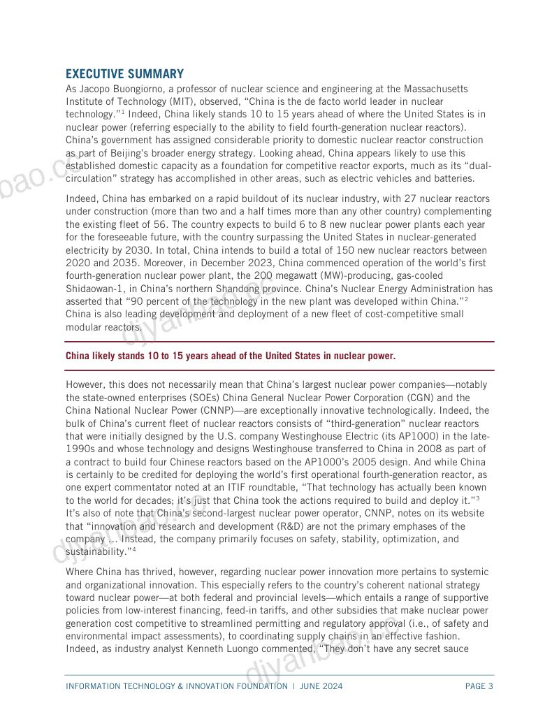 ITIF:2024年中国核电创新能力研究报告(英文版)(32页) 第3页