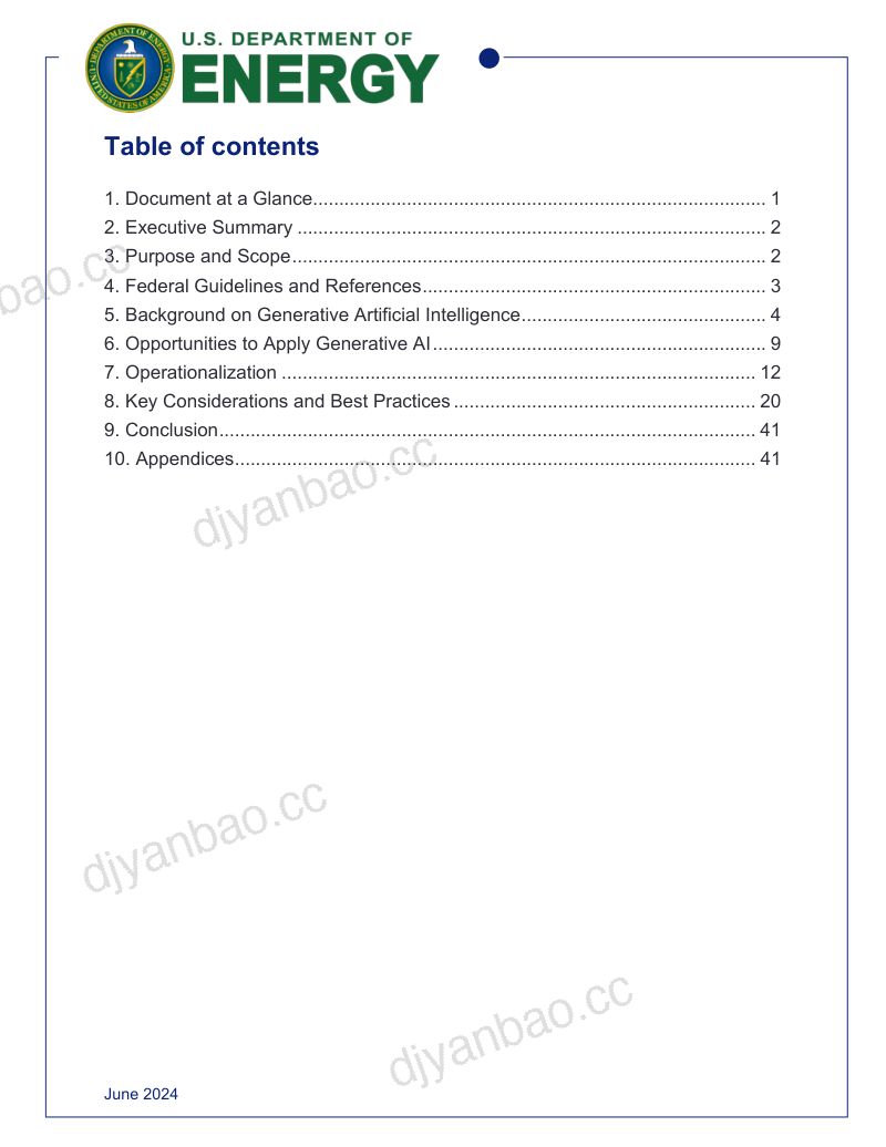 美国能源部：2024能源部生成式人工智能参考指南（第二版）（英文版）（61页） 第3页