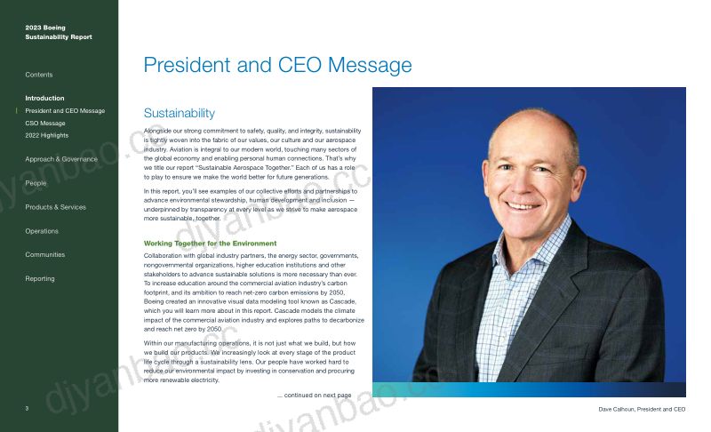 波音（BOEING）2023年可持续发展报告（英文版）（100页） 第3页