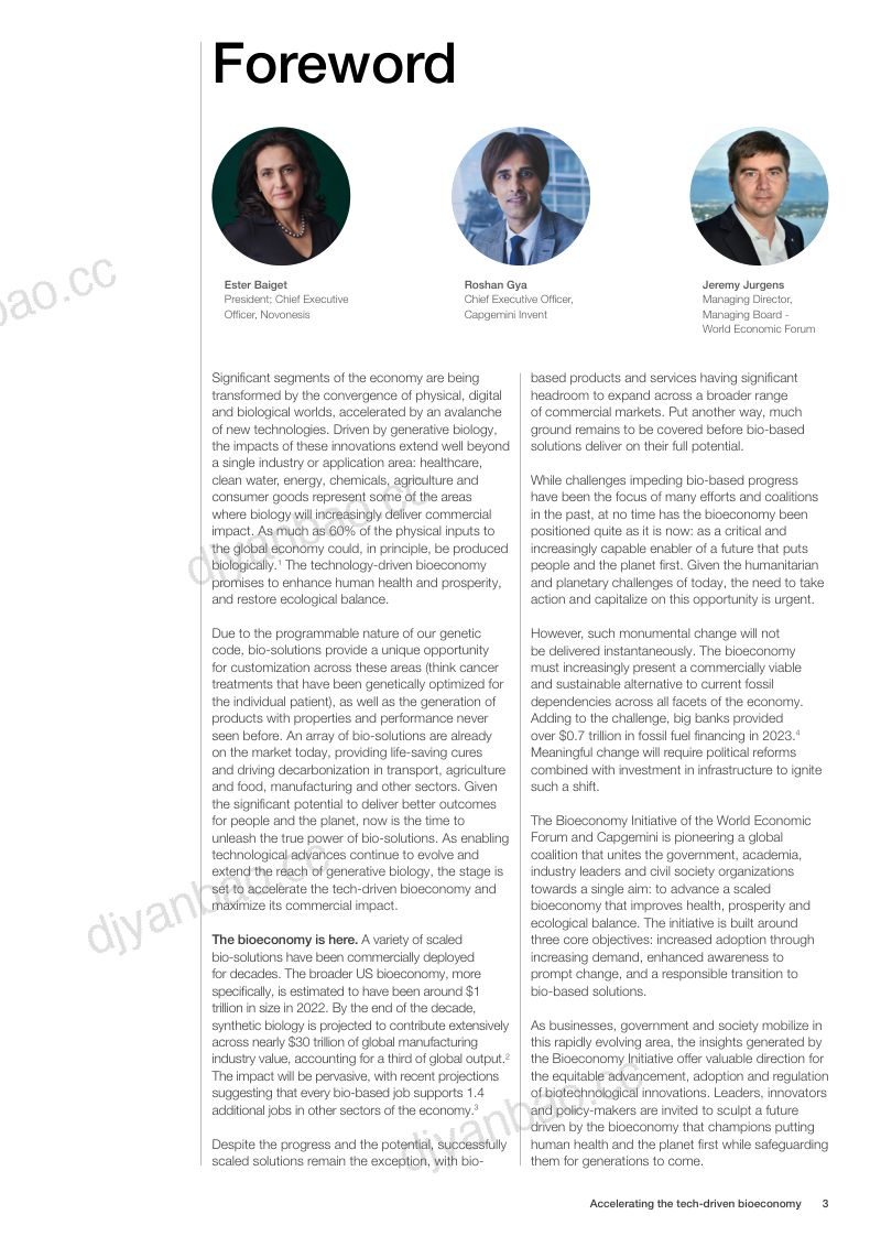 凯捷&WEF：2024年加速技术驱动的生物经济洞察报告（英文版）（39页） 第3页