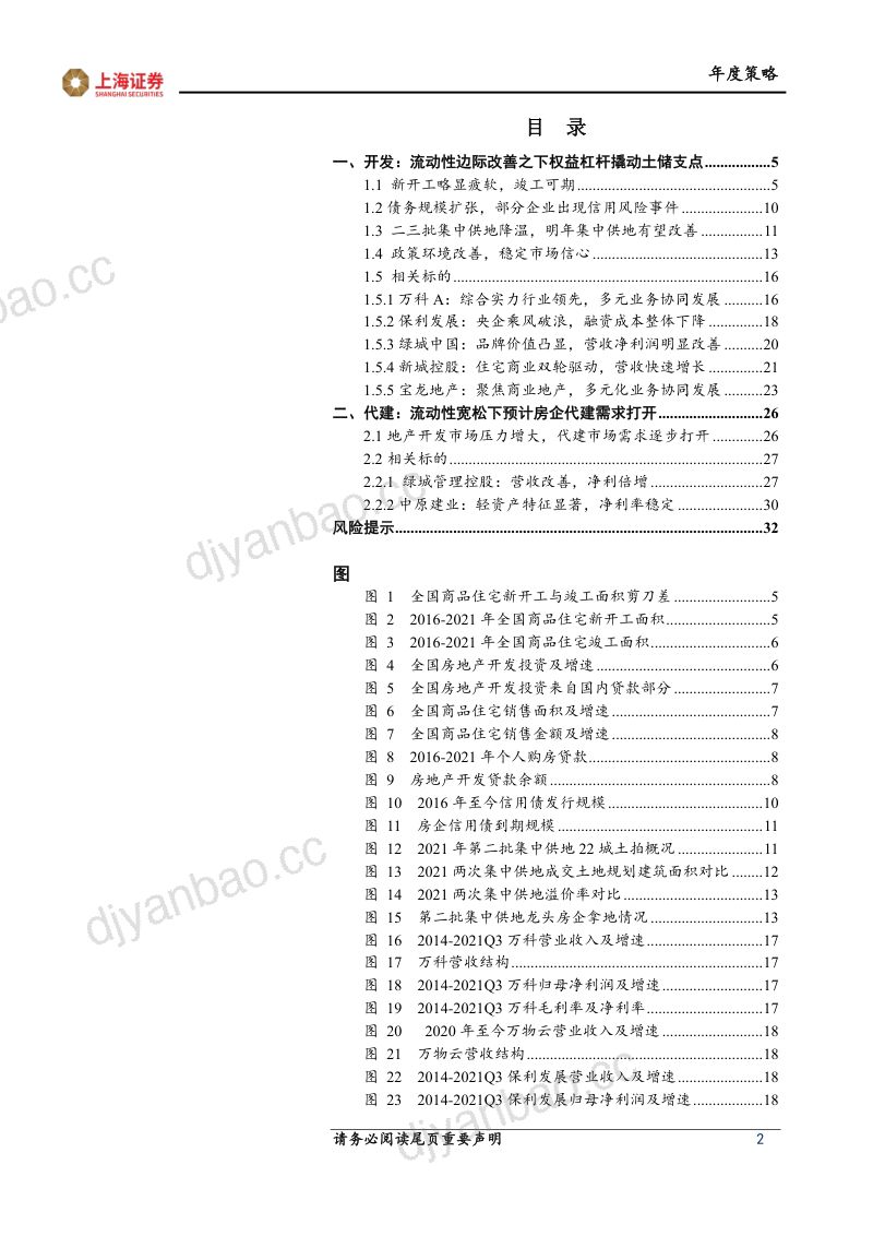 房地产行业2022年房地产开发投资策略:月明星稀拂晓耀熠-211214(32页) 第2页