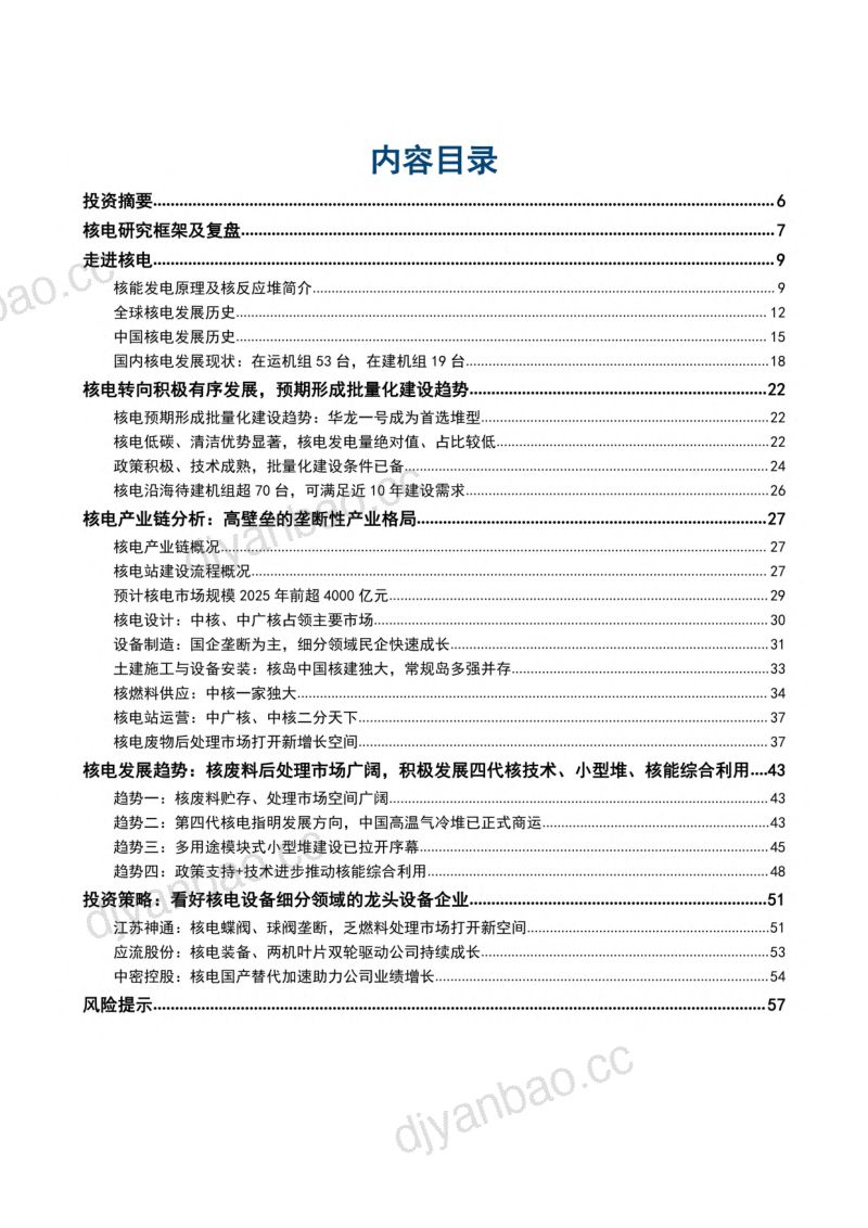 2022年核电行业专题分析报告(60页) 第2页