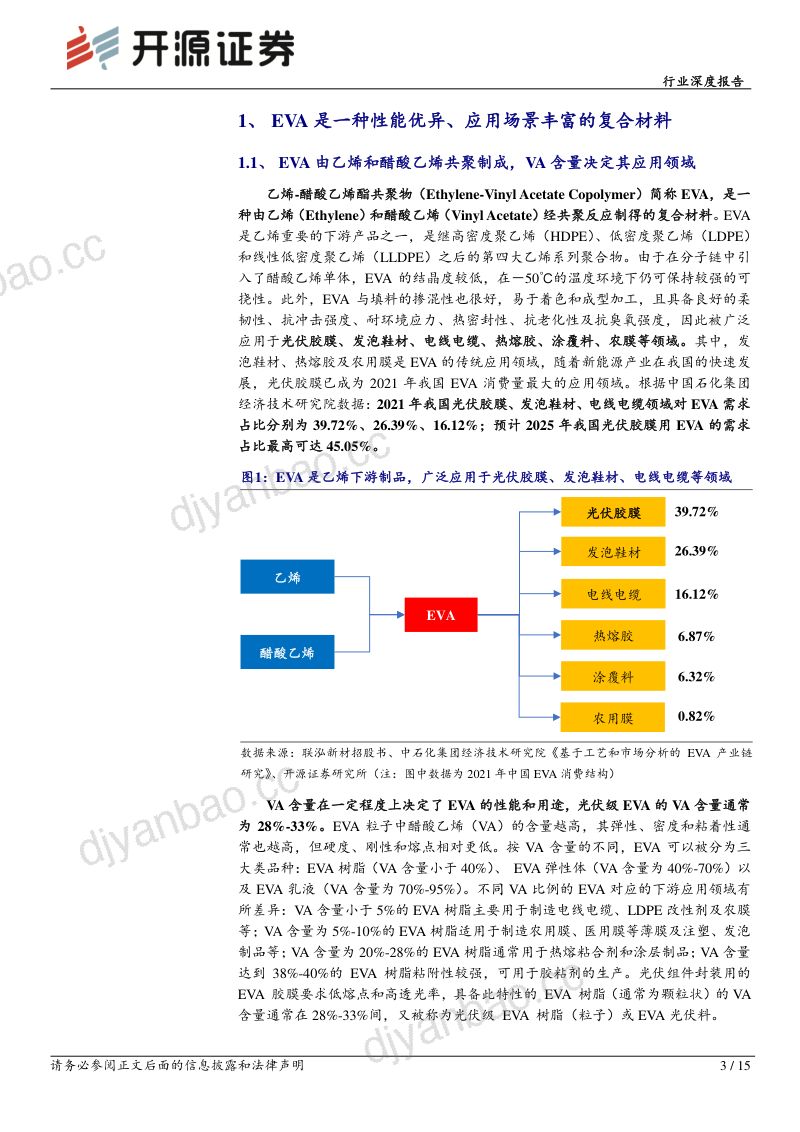 EVA行业深度报告：光伏行业高景气EVA供需结构有望维持紧平衡-220818（15页） 第3页