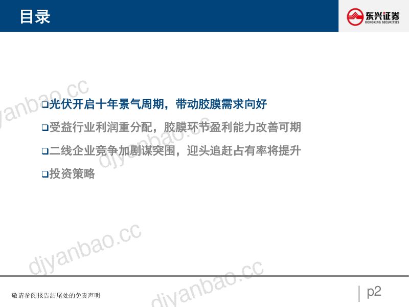 光伏胶膜行业报告:行业盈利能力修复可期二线企业加剧竞争谋突围-220822(24页) 第2页