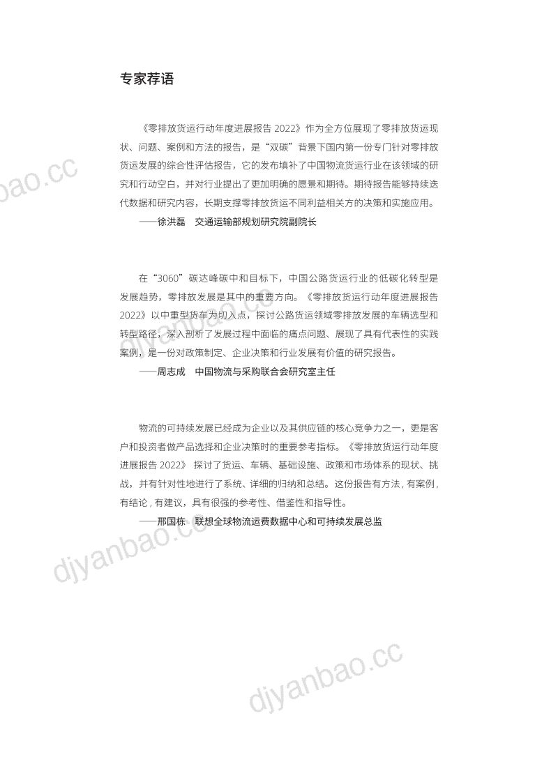 零排放货运行动:2022中国零排放货运年度进展报告(125页) 第3页