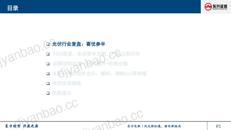 光伏行业2024年展望报告:竞争加剧、优胜劣汰正当时-240307(32页) 第2页