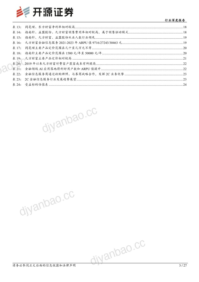 2C金融信息服务商行业深度报告：行业马太效应明显高beta弹性特征突出-240621（27页） 第3页