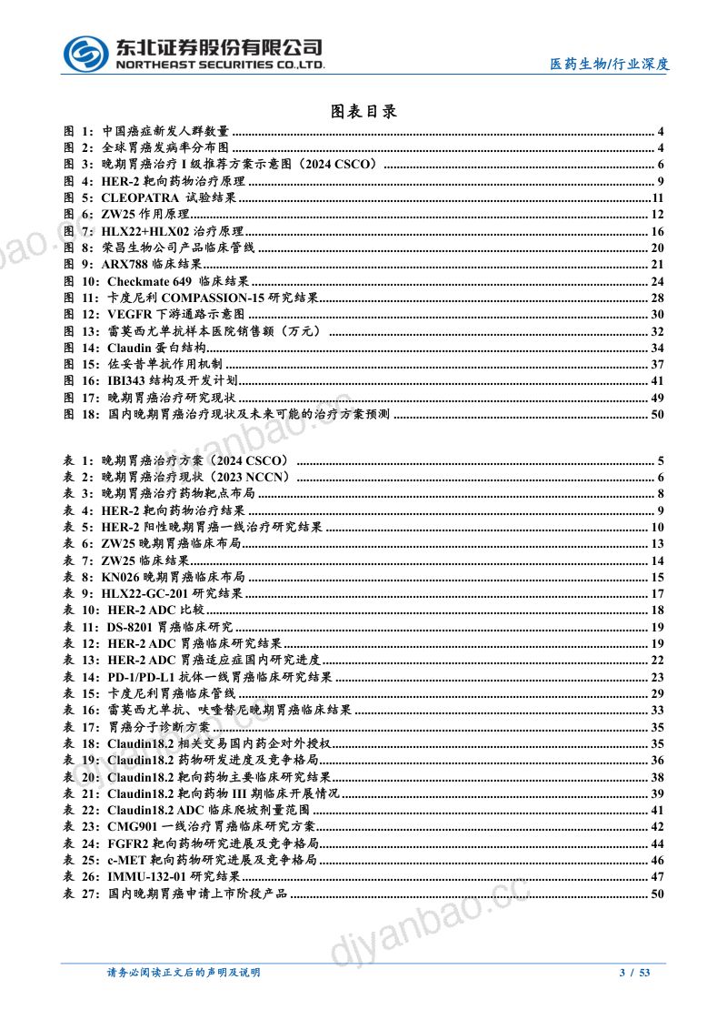 医药创新药疾病专题行业深度报告:寻找晚期胃癌治疗未满足的临床需求-240513(53页) 第3页