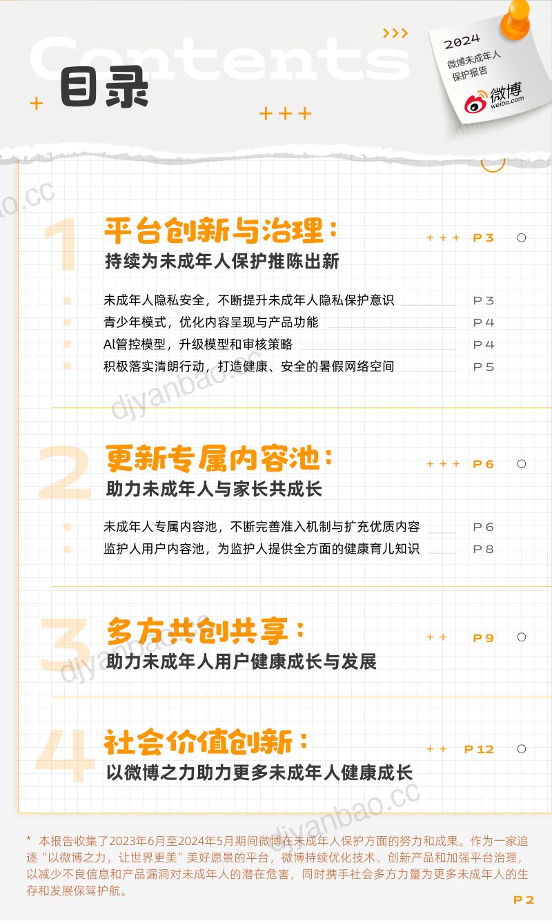微博：2024微博未成年人保护报告（14页） 第2页