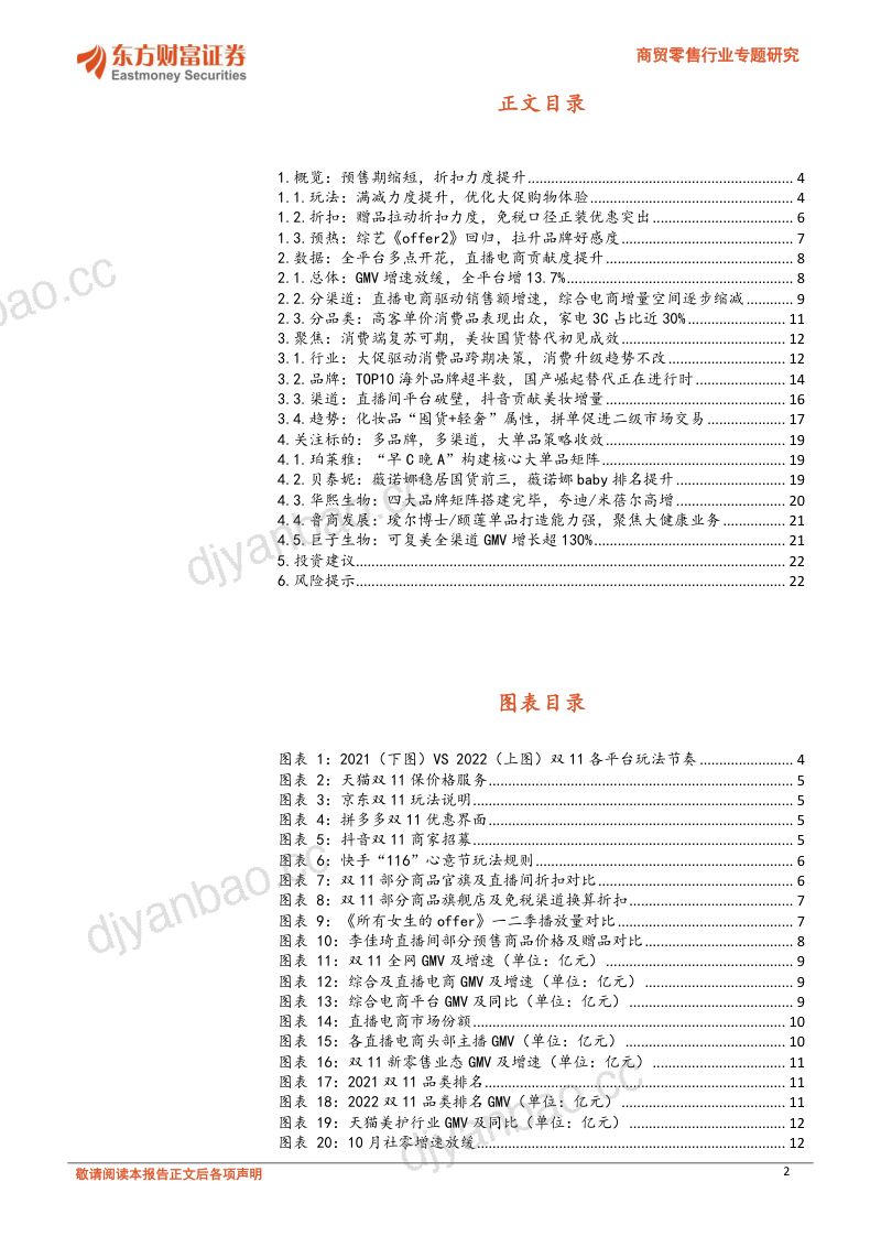 商贸零售行业专题研究：双11美妆品牌持续分化后疫情需求端提振可期-20221125（23页） 第2页