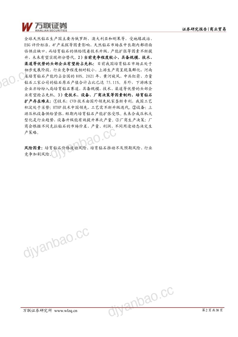 培育钻石行业深度报告：培育钻石闪耀新赛道渗透率提升空间广阔-220823（38页） 第2页