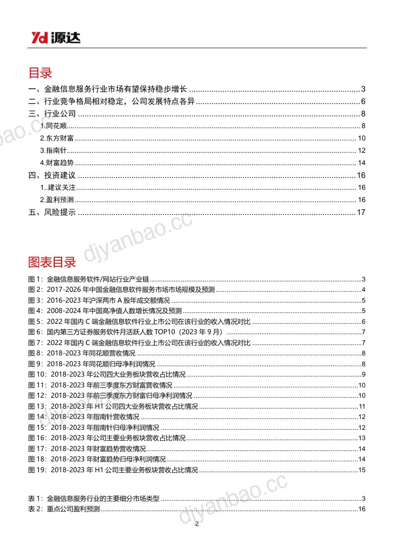 证券分析软件行业研究系列一:金融信息服务市场有望稳步增长积极关注有alpha效应的公司标的-240301(18页) 第2页