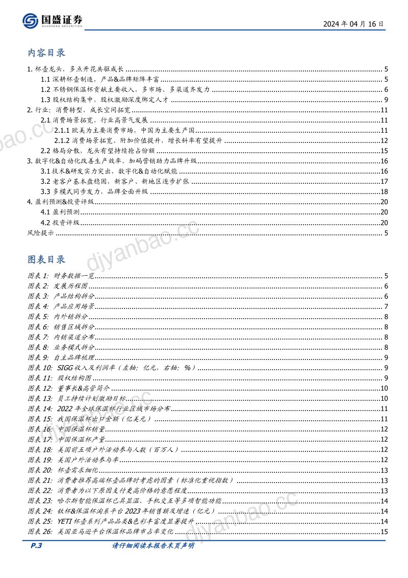 哈尔斯-公司研究报告-杯壶龙头全球制造份额提升、品牌升级贡献成长动能-240416(22页) 第3页