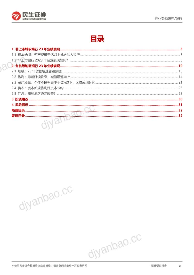 银行业专题报告:135家区域性银行2023年业绩回顾-240524(33页) 第2页