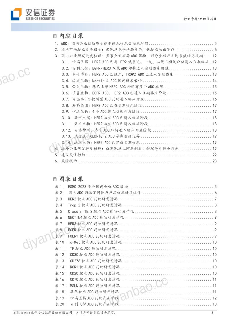 生物医药行业创新药研究框架之ADC:国内企业研发进度梳理创新布局逐渐进入兑现期-230926(25页) 第3页