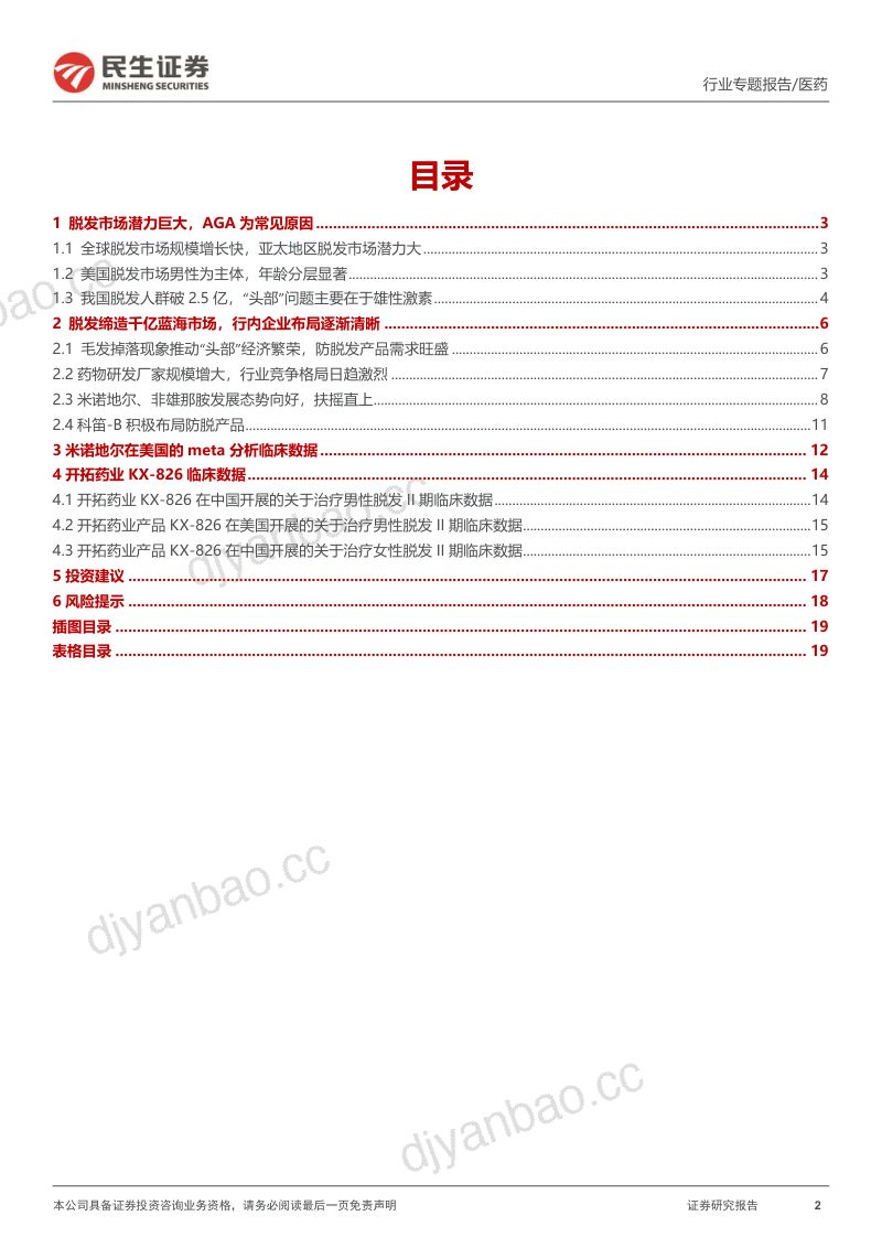 医药行业专题报告:脱发推动“头部”经济繁荣防脱产品需求旺盛-231113(20页) 第2页