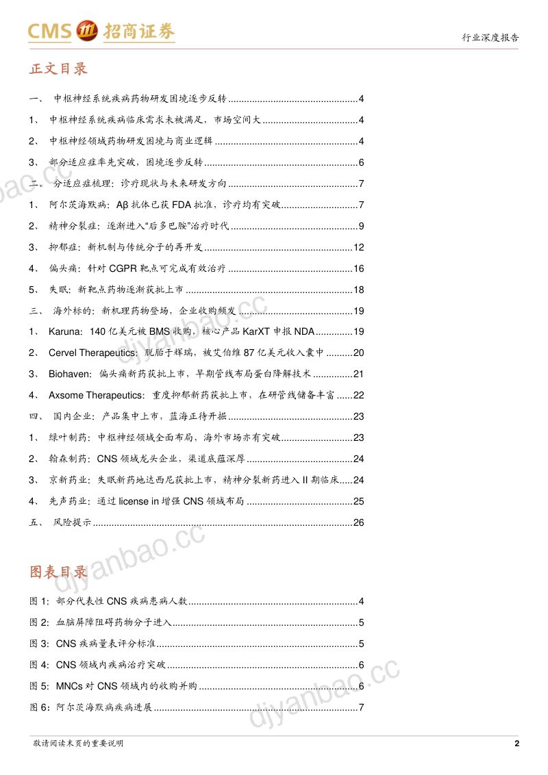 生物医药行业创新药系列报告：中枢神经系统疾病深度掘金蓝海市场困境反转曙光已现-240227（27页） 第2页