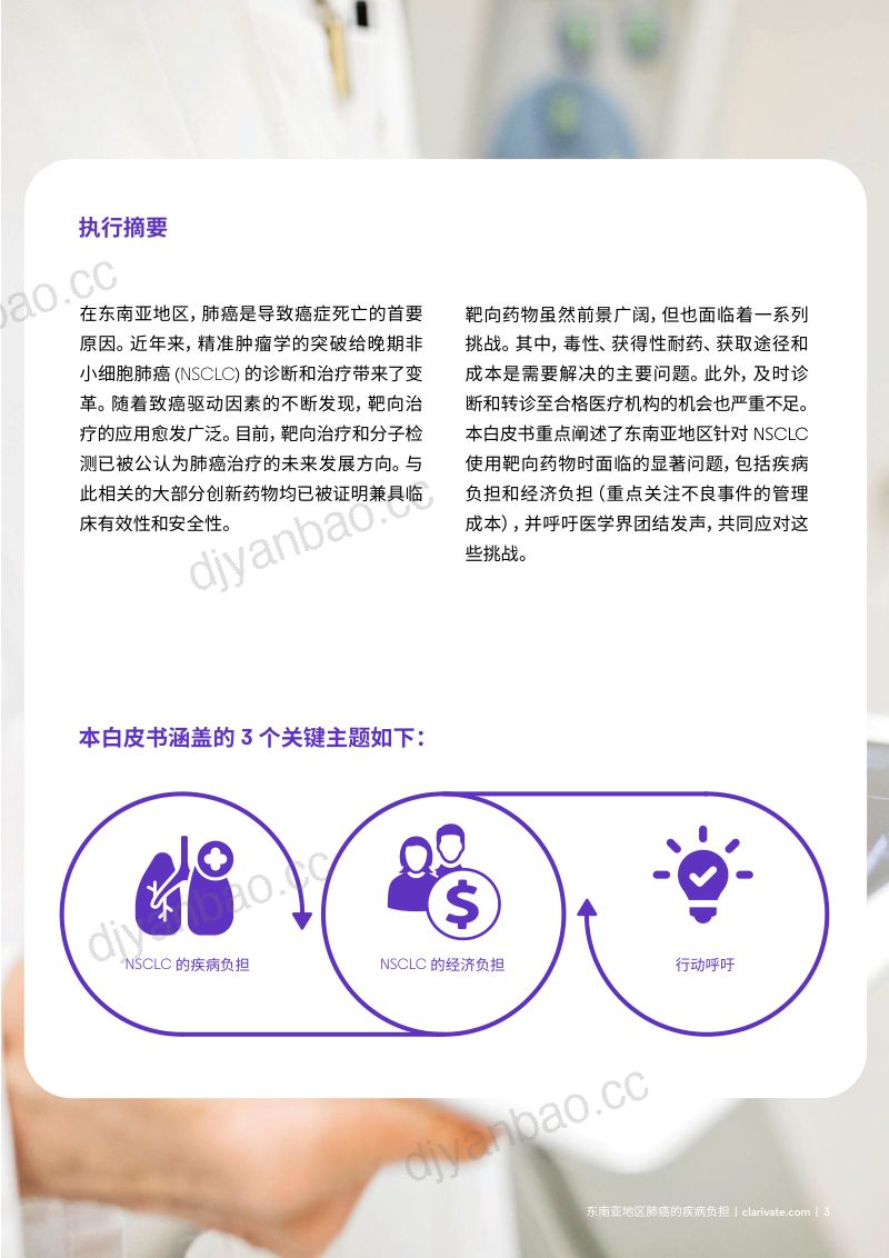 科睿唯安:2024肺癌的疾病负担白皮书:从东南亚视角看(17页) 第3页