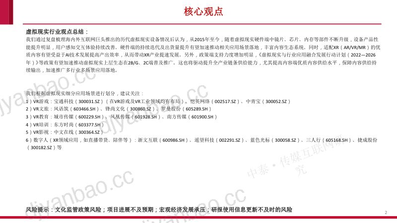 传媒互联网行业：硬件迭代优化体验AI推动内容供给虚拟现实应用场景发展可期-230525（41页） 第2页