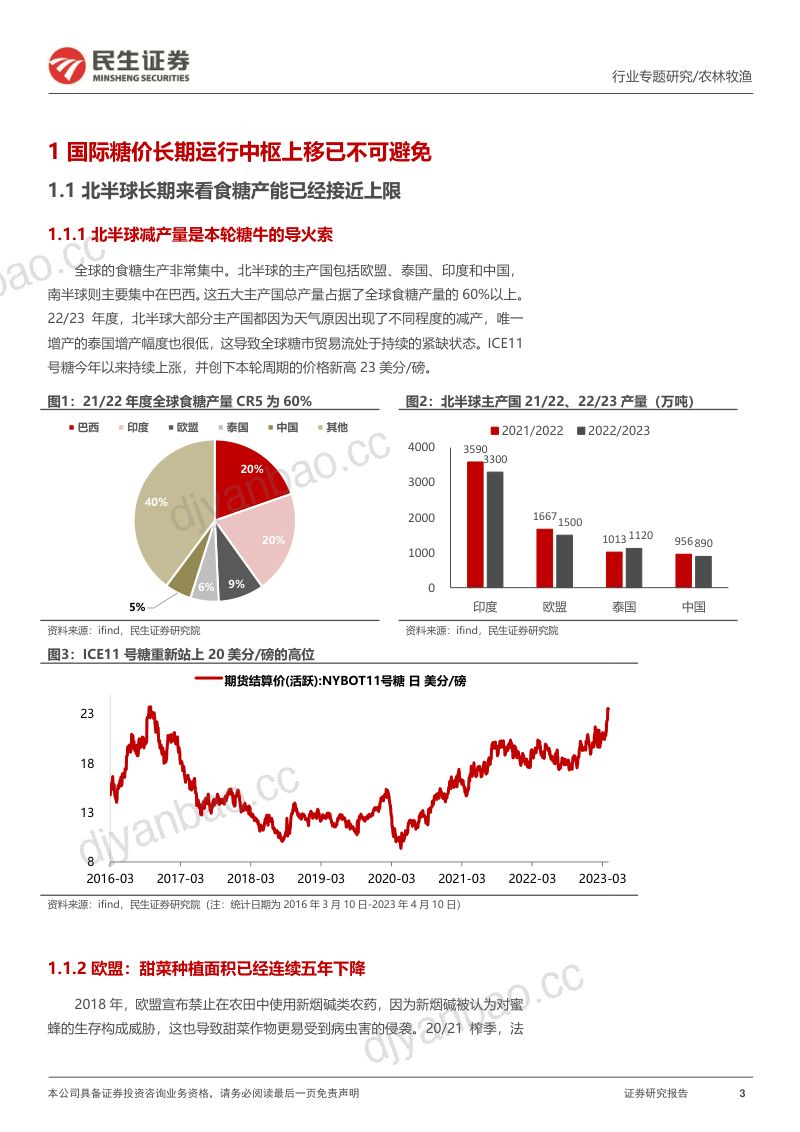白糖行业专题报告:兔年迎糖牛高价仍可期-230416(15页) 第3页