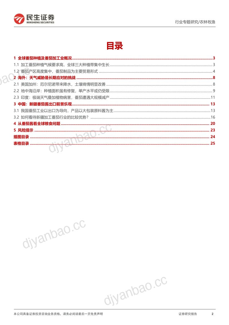 番茄酱行业专题报告:从一瓶番茄酱看全球粮食问题-230817(26页) 第2页