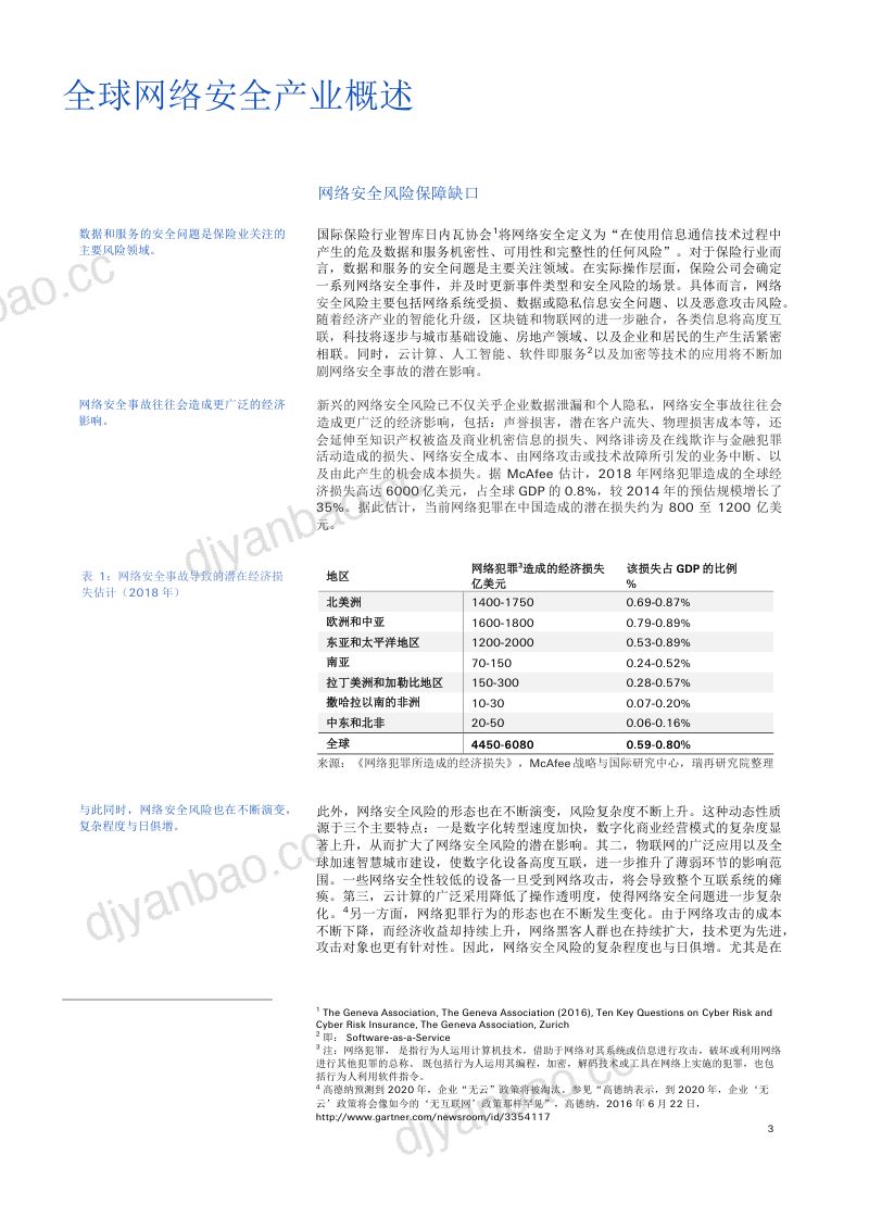 Swiss re:中国网络安全保险市场的发展机遇与挑战(25页) 第3页