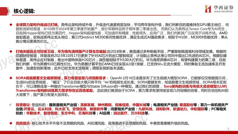 AIGC行业深度报告（12）：Sora算力倍增国产架构+生态崛起-240219（47页） 第2页