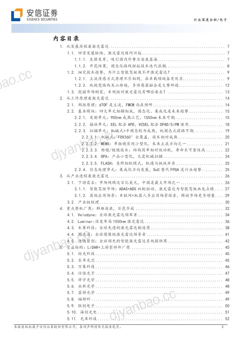 电子行业激光雷达报告：开启百亿级市场蓝海为自动驾驶“画龙点睛”-230310（55页） 第3页
