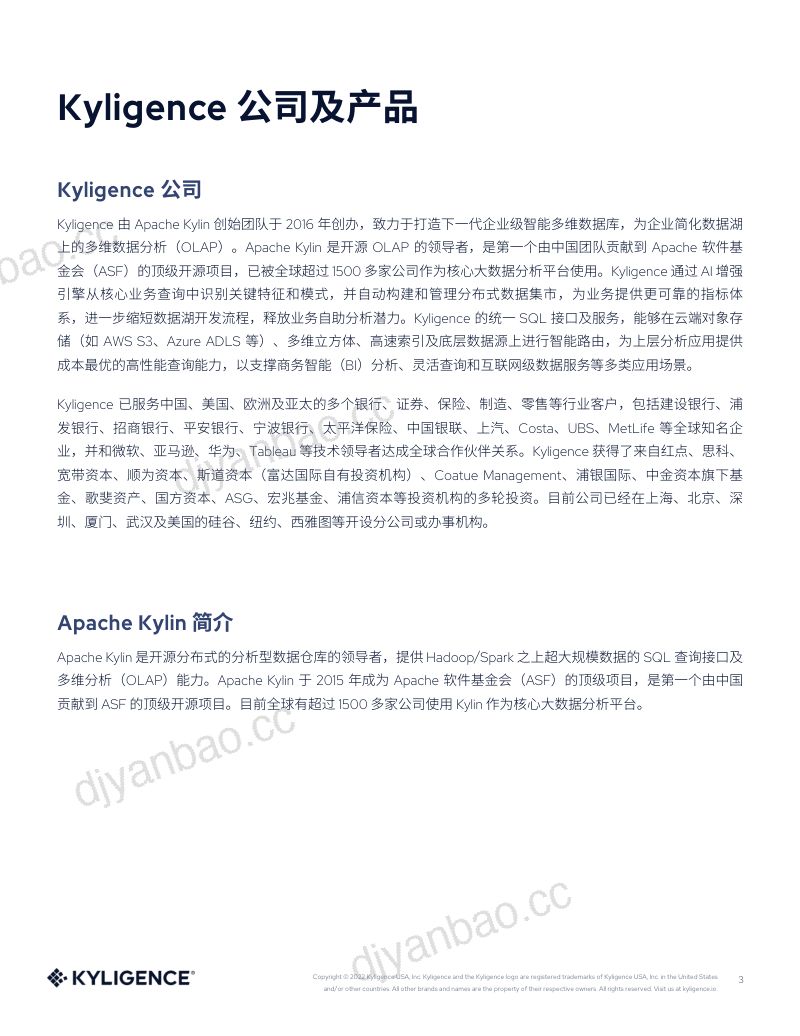 Kyligence:智能分层存储架构技术白皮书(18页) 第3页